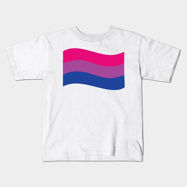 Bisexual Emoji Flag Kids T-Shirt by Adadita